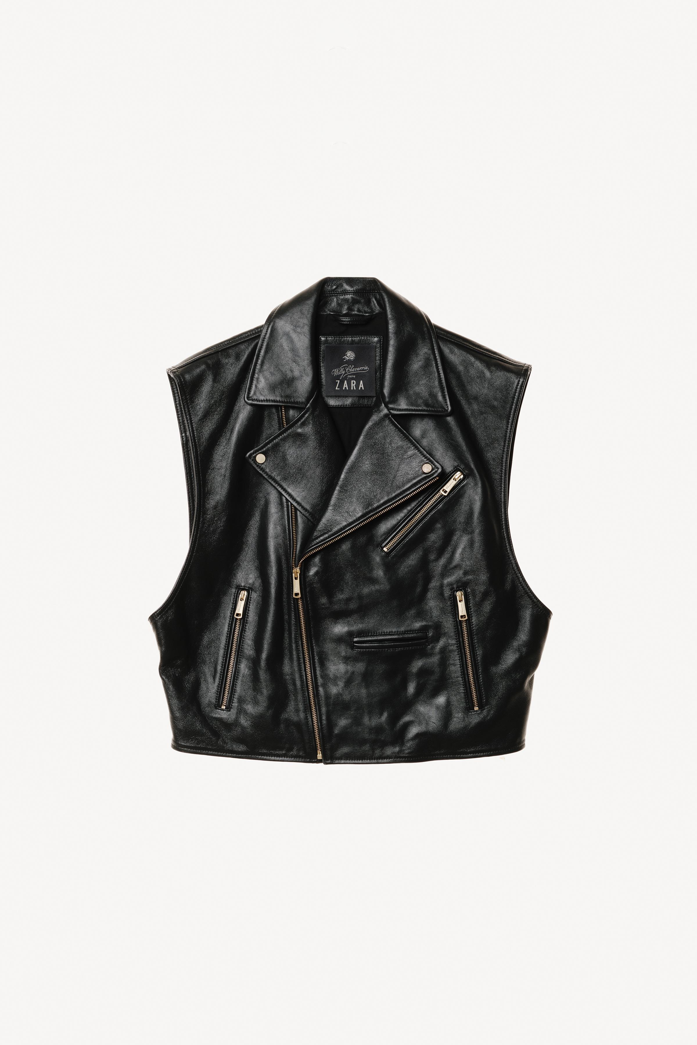 LEATHER BIKER VEST WILLY CHAVARRIA X ZARA
